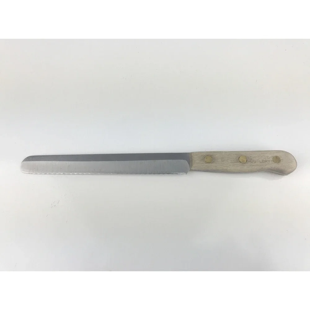 Chicago Cutlery BT7 Serrated Bread Knife Walnut Wood Handle Kitchen Utensil 7